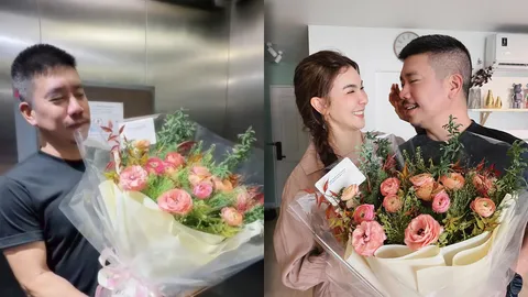 แบงค์ พชร หอบดอกไม้ช่อโตให้ โบว์ เบญจวรรณ เซอร์ไพรส์ครบรอบคบกัน 1 ปี (คลิป)