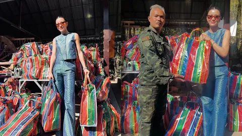 เอมมี่ มรกต ลงพื้นที่ จ.สุรินทร์ ส่งกำลังใจ-มอบของใช้จำเป็นแด่ทหารผู้กล้า