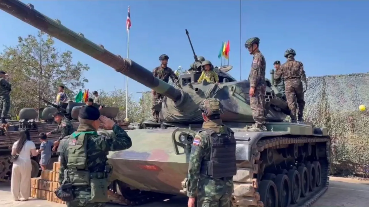 กกล.บูรพา นำรถถัง-ยุทโธปกรณ์ โชว์งานวันเด็ก สร้างแรงบันดาลใจเยาวชน จ.สระแก้ว