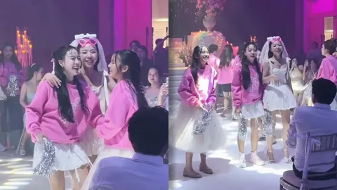 เผยโมเมนต์น่ารัก น้องปีใหม่ เต้นกับทีมเจ้าสาวในงานแต่ง ลูกน้ำ พี่สาว นนกุล (คลิป)