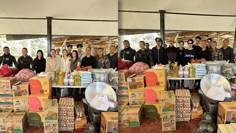 พ่อเอ๊ะ นำทีมพระเอก-นางเอกระเบียบวาทะศิลป์ มอบของให้ทหาร จ. สุรินทร์