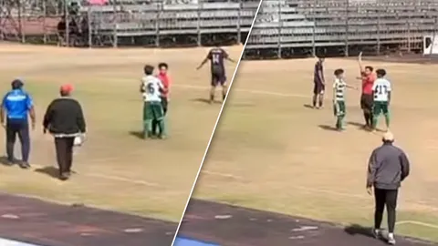 ชมจังหวะ เต วรากร กอดผู้ตัดสิน ห้ามแจกใบเหลือง อ.สกล โค้ชะหมอนทองวิทยา (คลิป)