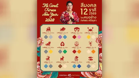 เซฟด่วนรับพลังบวกทั้งปี 2569 "หมอช้าง" เปิดตารางสีมงคล 12 ราศี