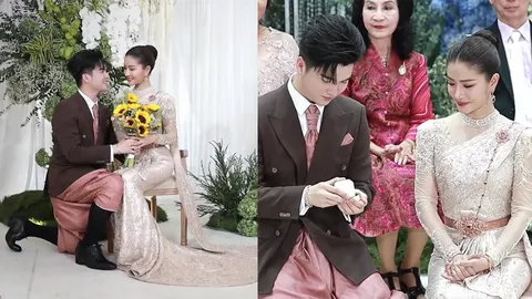 เปิดภาพวิวาห์หวาน ซัน วงศกร หอบสินสอดกว่า 3 ล้าน สู่ขอ แพรวพราว แสงทอง