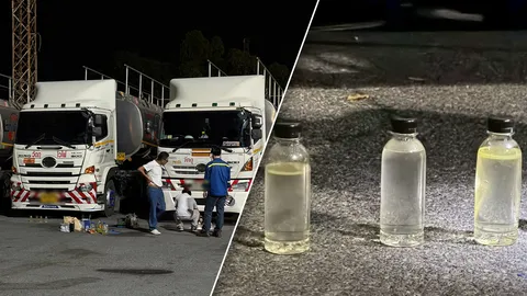 ตร.เร่งตามตัว 3 คนขับรถเทรลเลอร์ ลักลอบถ่ายน้ำมันดีเซล มูลค่า 3.6 ล้าน ใส่น้ำเปล่าแทน