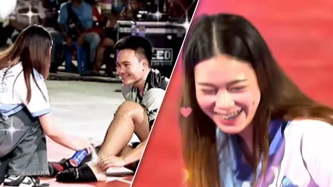 เกิดอะไรขึ้น "นักตะกร้อไทย" ยิ้มอย่างหวาน ขณะโดนปฐมพยาบาล คนดู 6 ล้านวิว (คลิป)