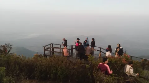 ยอดดอยอินทนนท์ อุณหภูมิลดเหลือ 4 องศาฯ นทท. ตื่นเต้นได้เห็น "เหมยขาบ-แม่คะนิ้ง"