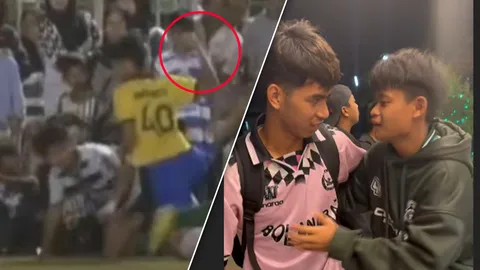 "นักฟุตบอลเบอร์ 40" ตัดสินใจแล้ว หลังมีภาพง้างหมัดจะต่อย "นักเตะหมอนทอนทอง" (คลิป)