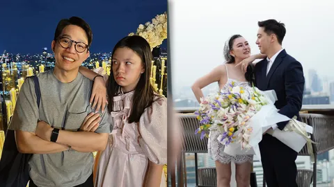เฟี๊ยต มธุกร อดีตสามี โอ๋ ภัคจีรา พร้อมลูกสาว ร่วมแสดงความยินดีถูกขอแต่งงาน