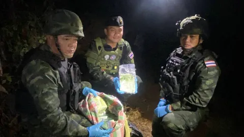 ฉก.ทัพเจ้าตาก ปะทะแก๊งขนยาเสพติด ยึดไอซ์ทะลักแม่สายอีก 312 กิโลกรัม