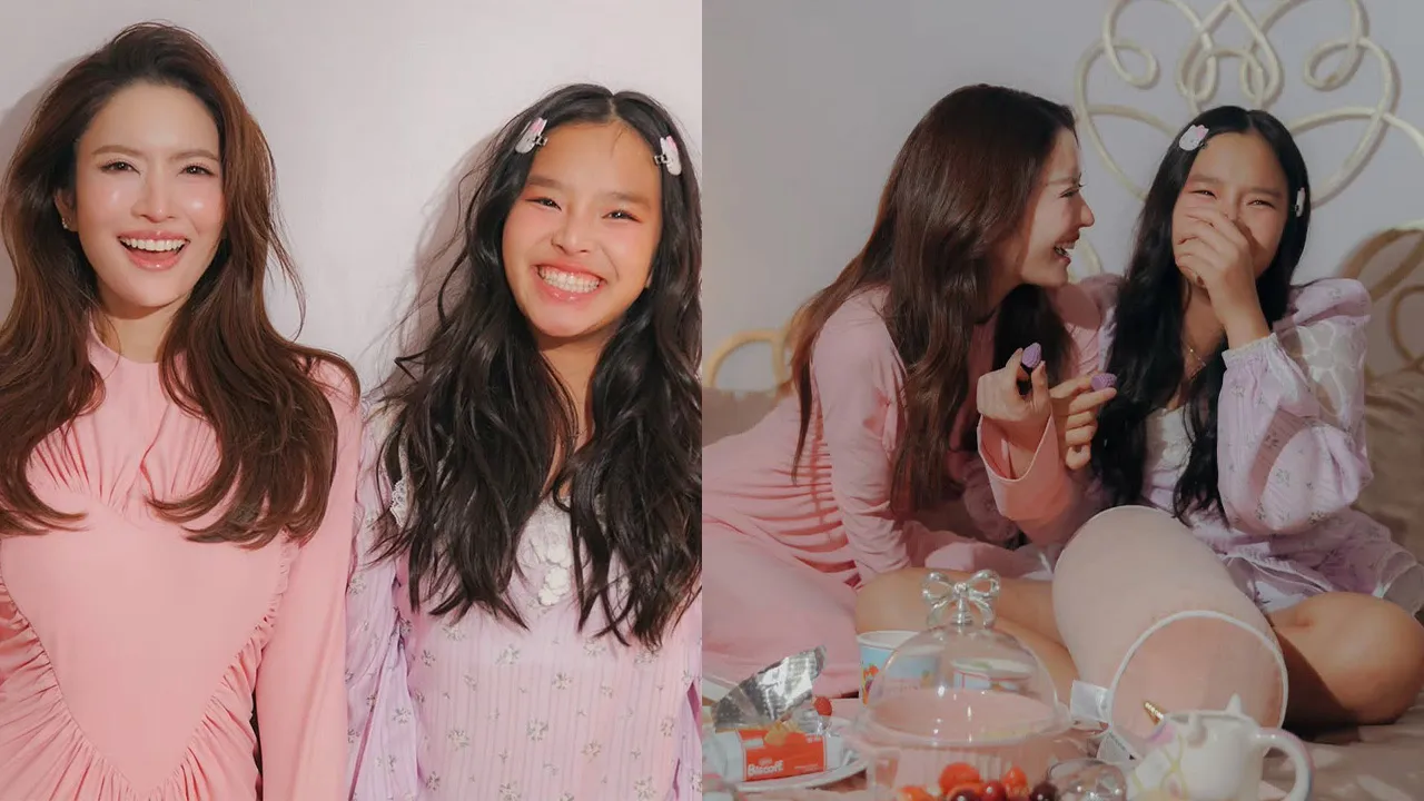 แอฟ ทักษอร ควง น้องปีใหม่ ถ่ายภาพคู่แม่ลูกสุดคิ้วท์รับวาเลนไทน์