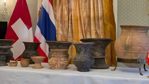 รัฐบาลสวิตเซอร์แลนด์ ส่งคืนโบราณวัตถุ จำนวน 11 ชิ้น กลับคืนสู่ประเทศไทย