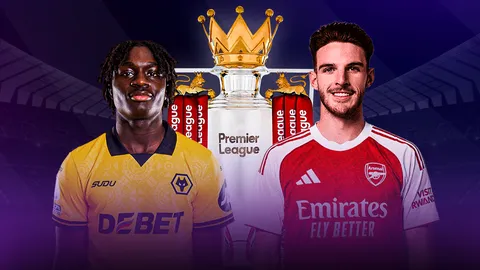 LIVE ถ่ายทอดสด วูล์ฟแฮมป์ตัน พบ อาร์เซน่อล ดูบอลสด บอลวันนี้ 03.00 น. พรีเมียร์ลีก