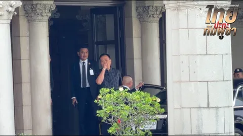 นายกฯ ทำท่าไอ - เจ็บคอ ปฏิเสธให้สัมภาษณ์ หลังถาม “ฮุน มาเนต” ฟ้องโลกไทยรุกดินแดน 