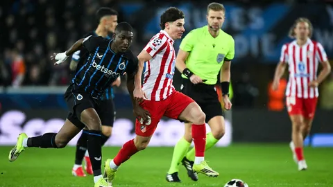 ผลบอลเมื่อคืน แอตมาดริด โดน คลับ บรูซ ไล่เจ๊า ศึกเพลย์ออฟ UCL นัดแรก