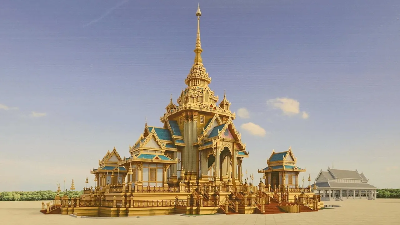 จัดพิธีปักหมุดผังก่อสร้างพระเมรุมาศ ในพระราชพิธีถวายพระเพลิงพระบรมศพ "พระพันปีหลวง"