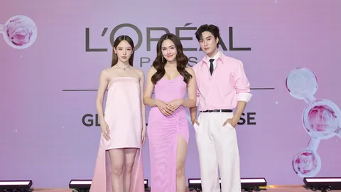 3 แบรนด์แอมบาสเดอร์ เปิดจักรวาลผิวไบร์ท-ผมกลอสขั้นสุด ในงาน L'Oréal Paris Glycolic Universe