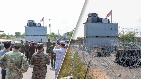 กัมพูชา ร้องทูตทหารนานาชาติ ไทยวางตู้คอนเทนเนอร์จุดไหนบ้าง