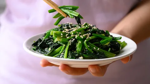 ปวยเล้งน้ำมันงา เครื่องเคียงเกาหลี บำรุงสายตา เมนูสุขภาพทำง่าย  