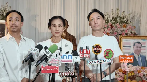 "ดวงเดือน จิไธสงค์" และลูกชาย 2 คน ของ "สรพงศ์ ชาตรี" ทำบุญครบรอบ 4 ปีของการจากไป