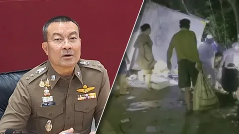 ส่อโดนคดีอาญา ชาวบ้านรุมเก็บกุ้งรถกระบะลงข้างทาง ตำรวจให้มามอบตัวแสดงความบริสุทธิ์ใจ