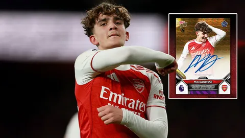 Topps ปล่อยการ์ดประวัติศาสตร์! ลายเซ็นสด ‘แม็กซ์ ดาวแมน’ ฉลองทุบสถิติพรีเมียร์ลีกในวัย 16 ปี