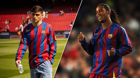 ตำนานคืนชีพ! แข้งบาร์ซ่าพร้อมใจสวมเสื้อ "โรนัลดินโญ่" ปี 2006 ฉลองวันเกิด 46 ปี "พ่อมดบราซิล"