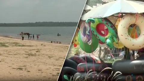 วิกฤตน้ำมัน ทะเลบุรีรัมย์ นักท่องเที่ยวลด 90% กระทบหนักร้านเช่าห่วงยาง หวั่นลากยาวถึงสงกรานต์