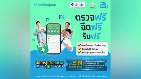 สิทธิสุขภาพฟรี จาก “กระเป๋าสุขภาพ” บนแอปฯ เป๋าตัง สำหรับคนไทยทุกคน