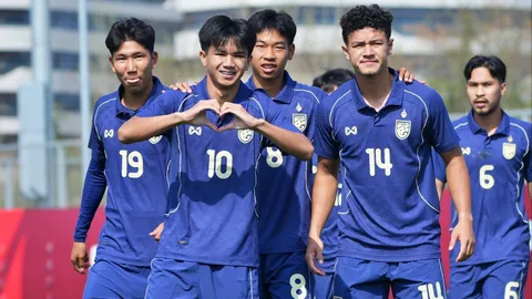 เรียบร้อย ฟุตบอลสี่เส้าที่จีน หมดลุ้นแชมป์แล้ว 1 ทีม หลังทีมชาติไทย U23 นำจ่าฝูงนัด 2