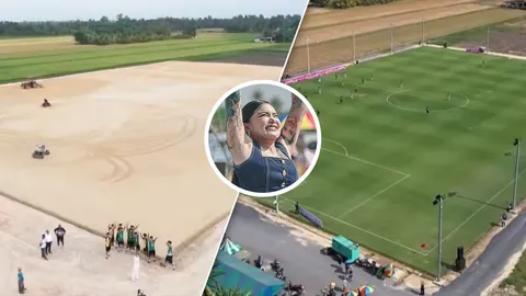 “พิมรี่พาย” ตอบสั้นๆ หลังสร้างสนามฟุตบอล “หมอนทองวิทยา” เสร็จแล้ว (คลิป)