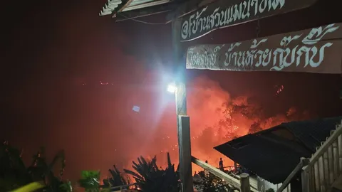 ระทึกกลางดึก ไฟป่าเชียงใหม่ปะทุซ้ำ "บ้านห้วยกุ๊บกั๊บ" จาก "ทะเลหมอก" สู่ "ทะเลเพลิง"