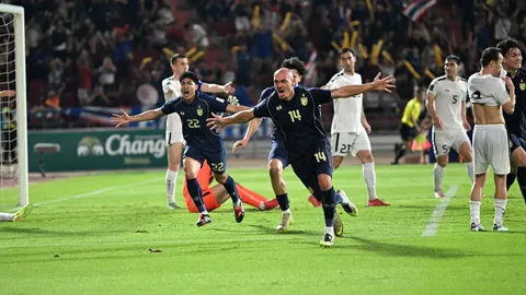 สรุปผลบอลคัดเอเชียนคัพ 2027 ตารางคะแนนกลุ่ม D ทีมชาติไทย ปาดเติร์กฯ ไปรอบสุดท้าย