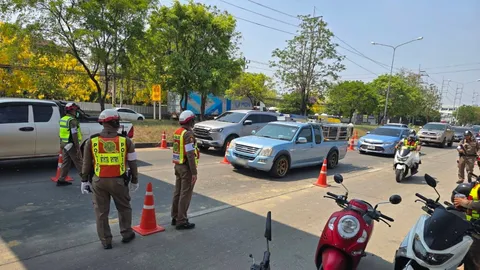 เริ่มแล้ว ตำรวจโคราช ตั้งด่านเข้มกฎหมายจราจรใหม่ จับทันทีไม่มีเตือนแล้ว