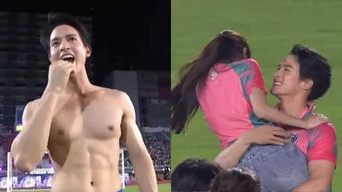 รวมช็อตเด็ด! ดารายิงลูกโทษฟุตบอลช่อง 3 เจมส์จิ ถอดเสื้อ เจมส์ มาร์ กอด พาย รินรดา สุดหวาน