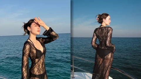 เดียร์น่า ฟลีโป แซ่บสุด! นุ่งชุดซีทรูสีดำยาวถึงตาตุ่ม แต่เห็นทะลุชุดบิกินี หุ่นสวยเป๊ะมาก