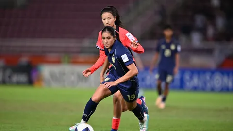 ฟุตบอลหญิงไทย U20 พ่าย เกาหลีใต้ 1-2 ต่อเวลาพิเศษรอบแปดทีมสุดท้าย ชิงแชมป์เอเชีย