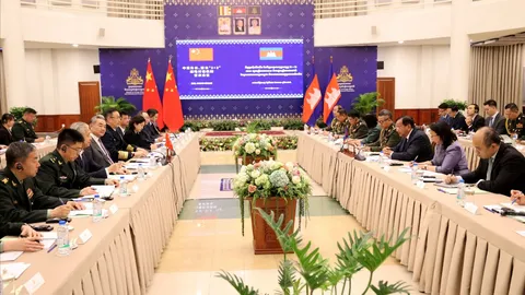 จีน-กัมพูชา ประชุมความร่วมมือ 2+2 ครั้งแรก กระชับสัมพันธ์การเมืองความมั่นคง