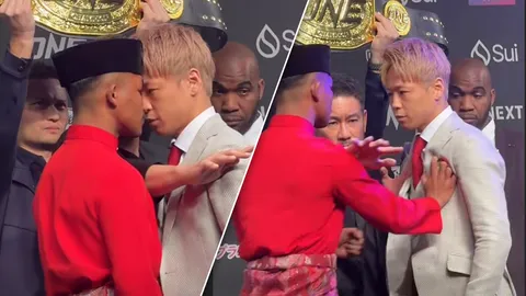 เดือดตั้งแต่ยังไม่เริ่ม "รถถัง" ประจันหน้า "ทาเครุ" ก่อนบู๊ศึก ONE Samurai 1 (คลิป)