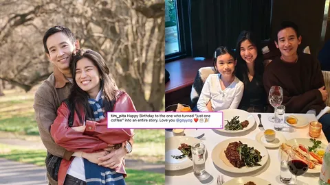 คลั่งรักไม่ไหว ! “ทิม พิธา” เสิร์ฟโมเมนต์หวานจากบอสตัน อวยพรวันเกิด “ก้อย อรัชพร” คนแรก 