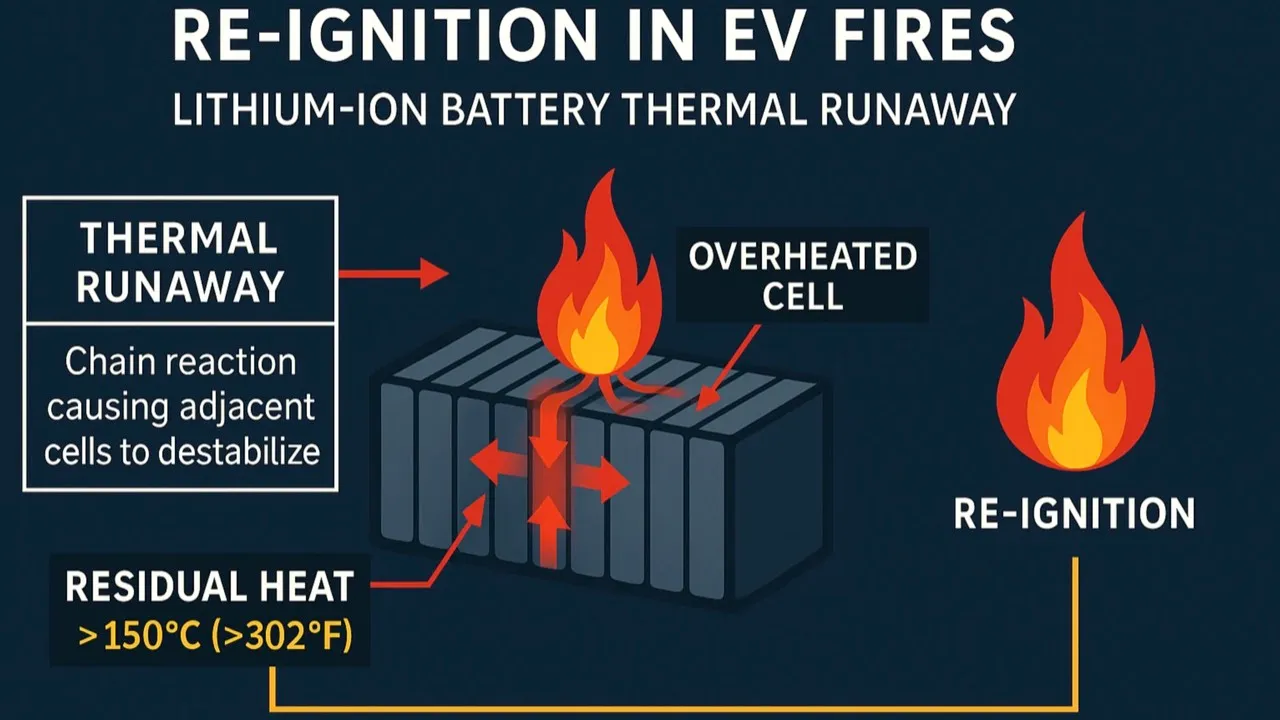 ไหม้แล้วดับยาก แบตเตอรี่ลิเธียมไอออน กับการเกิด Thermal Runaway ไฟลุกแล้วดับแทบไม่ได้! 