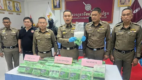 ตำรวจนครปฐมจับแก๊งมาเลย์ ลักลอบขนยาไอซ์ 440 กิโล