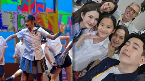 โมเมนต์อบอุ่น แอฟ-นนกุล ให้กำลังใจ น้องปีใหม่ เล่นละครเวทีที่โรงเรียน