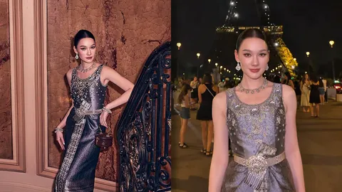 เดียร์น่า ฟลีโป สวยสง่างามในชุดไทยดุสิต เดินเฉิดฉายกลางปารีส (คลิป)