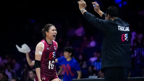 เปิด 5 ผู้ทำคะแนนสูงสุด เกมวอลเลย์บอลหญิงไทย แพ้เบลเยียม VNL 2026 สนาม 1 มีสาวไทย 3 คน