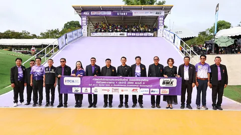 นายอำเภอทองผาภูมิปลื้มใจ BMX ไทยคึกคัก  นักปั่นกว่า 400 คนแห่ชิงชัยทำเศรษฐกิจคึกคัก