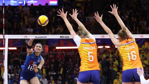 ผลวอลเลย์บอลสด วอลเลย์บอลหญิงไทย แพ้ เนเธอร์แลนด์ ส่งท้าย VNL 2026 สนาม 2