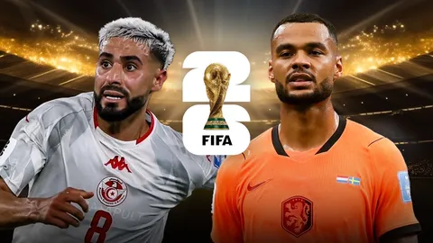 LIVE ดูบอลสด ตูนีเซีย พบ เนเธอร์แลนด์ บอลโลกวันนี้ (26 มิ.ย.) 06.00 น. ฟุตบอลโลก 2026 รอบแบ่งกลุ่ม