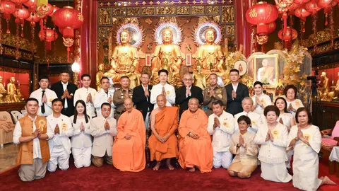 วัดมังกรกมลาวาส จัดงานบุปผาแห่งศรัทธา น้อมบูชาพระคุณ 99 พรรษา สมเด็จพระสังฆราช