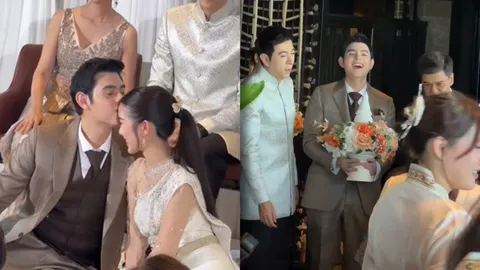 แมมโบ้ ลูกชาย แซม ยุรนันท์ ควงแฟนสาวเข้าพิธีวิวาห์แล้ว บรรยากาศสุดอบอุ่น